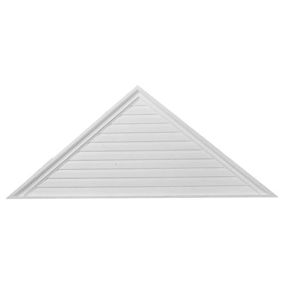 72 in. x 21 in. Triangle Primed Polyurethane Paintable Gable Louver Vent - Super Arbor