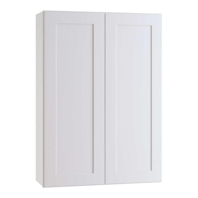 Newport Assembled 24 x 42 x 12 in. Plywood Shaker Wall Kitchen Cabinet Soft Close in Painted Pacific White - Super Arbor