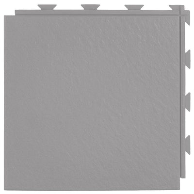 Greatmats Hiddenlock Slate Top Gray 12 in. x 12 in. x 1/4 in. PVC Plastic Interlocking Basement Floor Tile (Case of 20)
