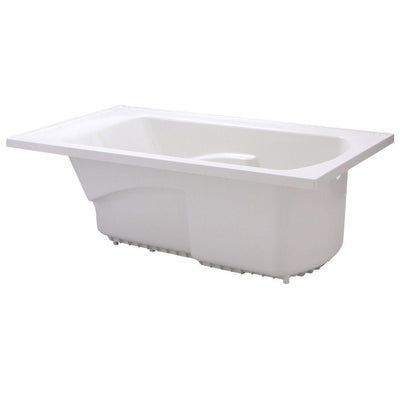 Lawson 5 ft. Rectangular Drop-in Reversible Drain Soaking Tub in White - Super Arbor