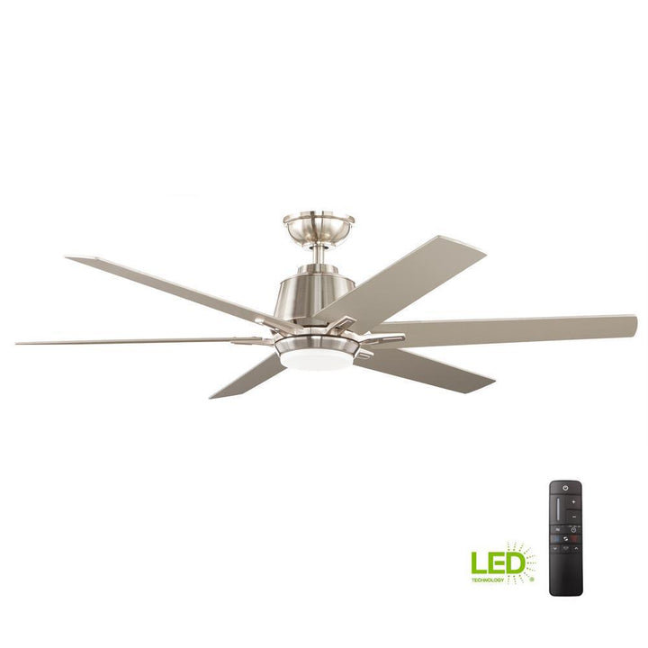 Kensgrove 54 in. Integrated LED Espresso BronzeCeiling Fan with Light and outlet Remote