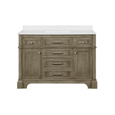 Melpark 24 in. W x 20 in. D Bath Vanity in White with Cultured Marble Vanity Top in White with White Sink - Super Arbor