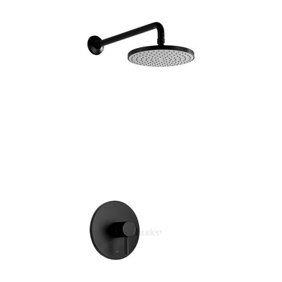Single-Handle 1-Spray Shower Faucet with Valve in Matte Black (Valve Included) - Super Arbor