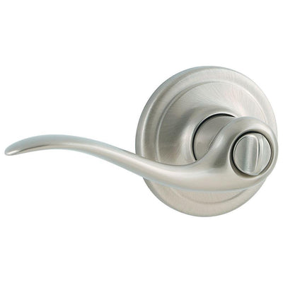 Tustin Satin Nickel Privacy Bed/Bath Door Lever Featuring Microban Antimicrobial Technology - Super Arbor