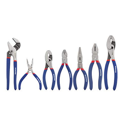 WORKPRO 7-piece Pliers Set (8-inch Groove Joint Pliers, 6-inch Long Nose, 6-inch Slip Joint, 4-1/2 Inch Long Nose, 6-inch Diagonal, 7-inch Linesman, 8-inch Slip Joint) for DIY & Home Use - Free Delivery - Super Arbor
