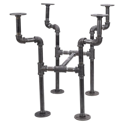 1/2 in. Black Pipe 10.5 in. W x 16/5 in. D x 19 in. H Streetlights Design End Table Kit - Super Arbor