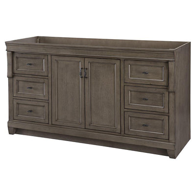 Naples 60 in. W Bath Vanity Cabinet Only in Distressed Grey for Single Bowl - Super Arbor