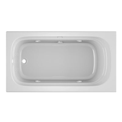 LUXURA 66 in. x 34 in. Acrylic Left-Hand Drain Rectangular Drop-in Whirlpool Bathtub in White - Super Arbor