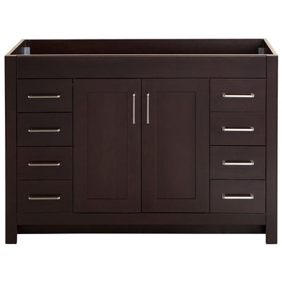 Westcourt 48 in. W x 21 in. D x 34 in. H Bath Vanity Cabinet Only in Chocolate - Super Arbor