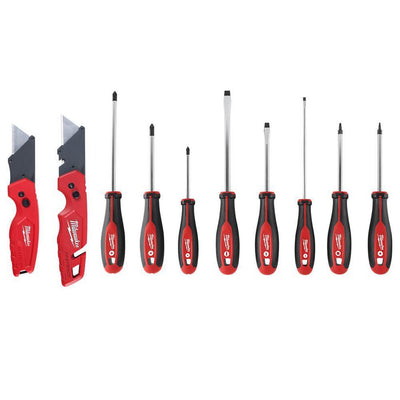 Screwdriver Set W/ FASTBACK Utility Knifes (10-Piece) - Super Arbor