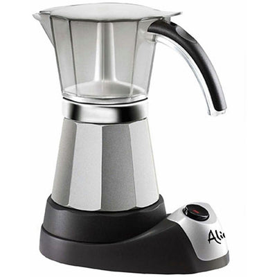 Italian Moka 6-Cup Black Stainless Steel Espresso Machine - Super Arbor