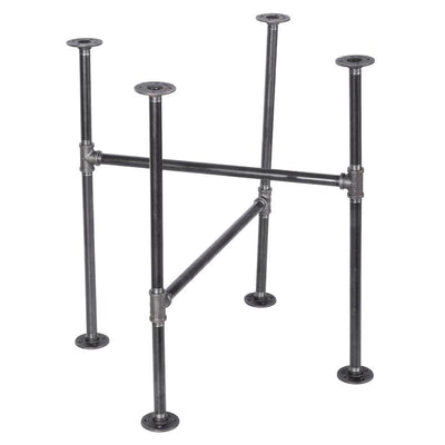 3/4 in. Black Pipe 29 in. L x 30 in. H Solitaire Design Kitchen Table Kit - Super Arbor