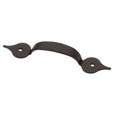 Hammercraft 3-1/2 in. (89mm) Center-to-Center Black Front Mount Drawer Pull - Super Arbor