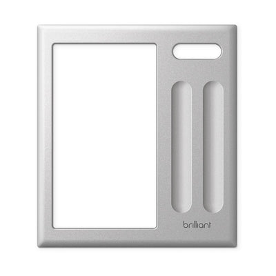 Smart Home Control 2-Switch Panel Snap-On Frame in Silver - Super Arbor