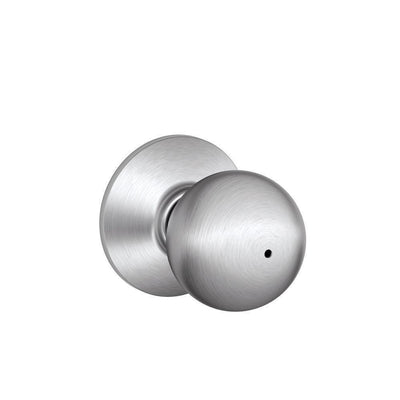 Orbit Satin Chrome Privacy Bed/Bath Door Knob - Super Arbor