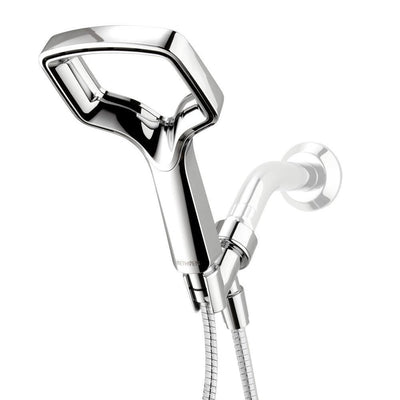 Rua 1-Spray 6 in. Single Wall Mount Handheld Shower Head in Chrome - Super Arbor