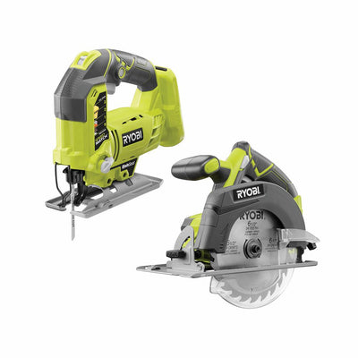 18-Volt ONE+ Lithium-Ion Cordless 6-1/2 in. Circular Saw and Orbital Jig Saw (Tools Only) - Super Arbor