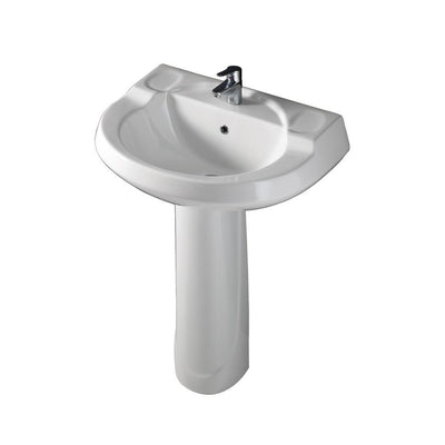 Barclay Products Wynne 705 Pedestal Combo Bathroom Sink in White - Super Arbor