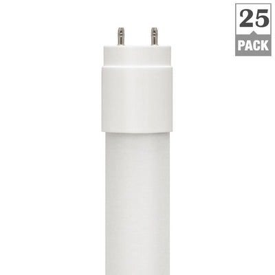 Euri Lighting 17-Watt 4 ft. Linear T8 Direct Replacement LED Tube Light Bulb (25-Pack) - Super Arbor