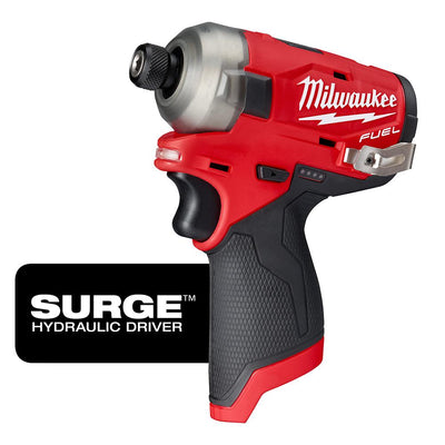 M12 FUEL SURGE 12-Volt Lithium-Ion Brushless Cordless 1/4 in. Hex Impact Driver (Tool-Only) - Super Arbor