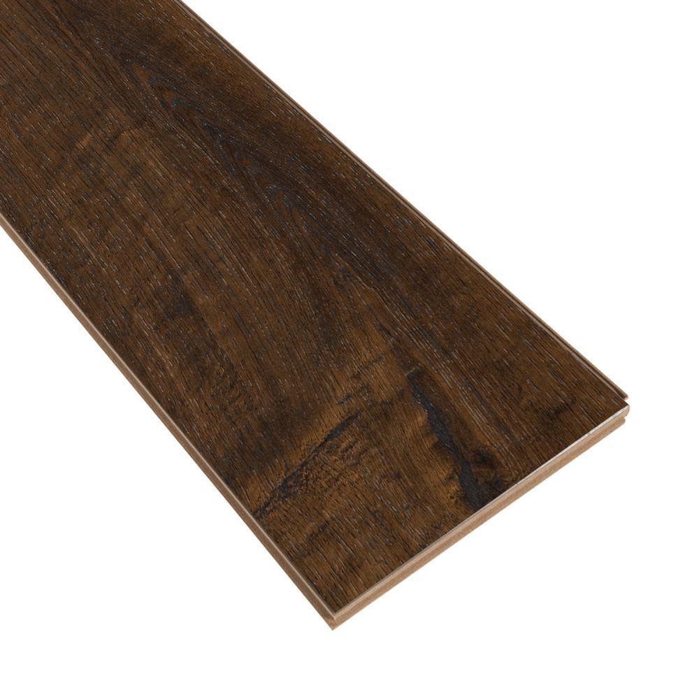 Java Scraped Oak Baseboard Pergo Outlast+ Waterproof Java Scraped Oak 10 mm T x 6.14 in. W x 47.2 ...
