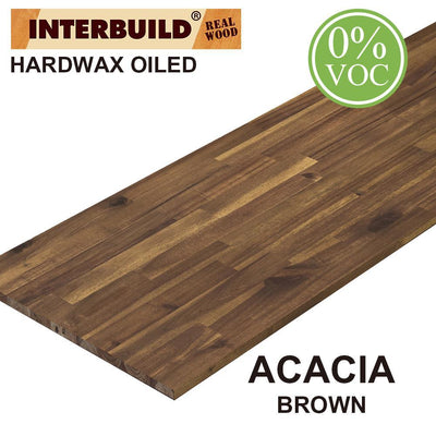 Acacia 6 ft. L x 25 in. D x 1 in. T Butcher Block Countertop in Brown Oil Stain - Super Arbor