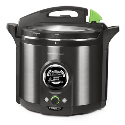 Precise 1485-Watt 12 qt. Black Digital Electric Pressure Canner - Super Arbor