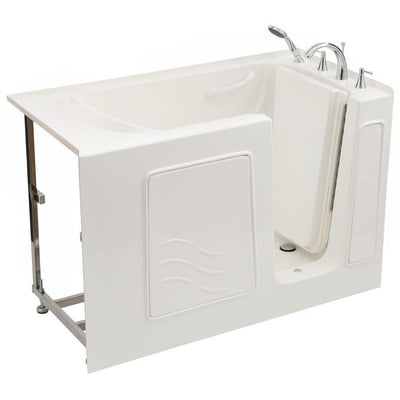 Builder's Choice 53 in. Right Drain Quick Fill Walk-In Soaking Bath Tub in White - Super Arbor