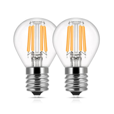 YANSUN 4-Watt (40-Watt Equivalent) S11/G35 E17 Base Edison Not Dimmable LED Light Bulb in Warm White 2700K (2-Pack) - Super Arbor