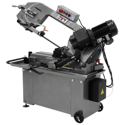 1 HP 8 in. x 14 in. Geared Head Metalworking Horizontal Bandsaw with Closed Stand, 3-Speed, 115/230-Volt, HBS-814GH