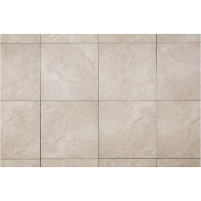 TrafficMaster Portland Stone Gray 18 in. x 18 in. Glazed Ceramic Floor and Wall Tile (17.44 sq. ft. / case) - Super Arbor