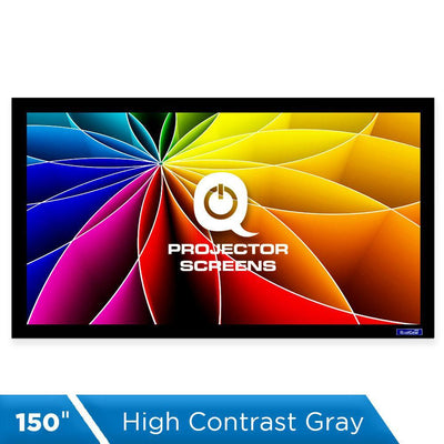 Fixed Frame Projector Screen - 16:9, 150 in. High Contrast Gray 0.9 Gain - Super Arbor