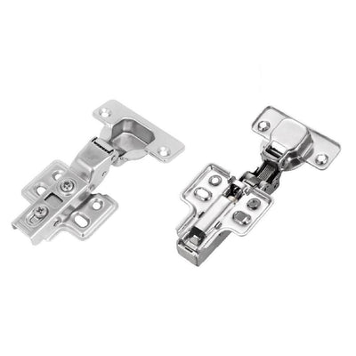 Concealed (35 mm) 110-Degree Clip-On Frameless Soft-Close Half Overlay Cabinet Hinge (12-Pair) - Super Arbor