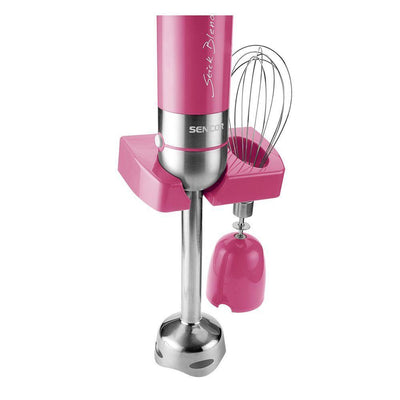 10-Speed Pink Immersion Blender with Whisk Attachment - Super Arbor