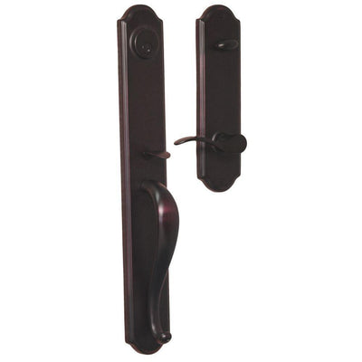 Elegance Single Cylinder Oil-Rubbed Bronze Right-Hand Philbrook Door Handleset with Bordeau Lever - Super Arbor