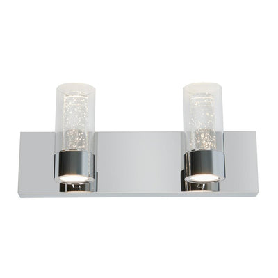 Essence 15.9 in. Chrome LED Vanity Light Bar with Bubble Glass - Super Arbor