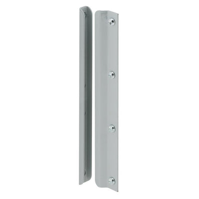 12 in. Gray Painted Steel Constructed Latch Shield, For Swing-In Doors (1-set) - Super Arbor