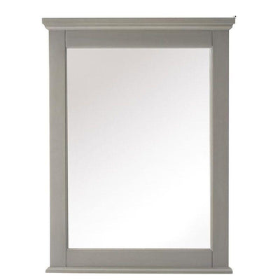 24.00 in. W x 32.00 in. H Framed Rectangular  Bathroom Vanity Mirror in Gray - Super Arbor