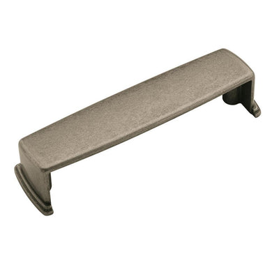 Kane 3-3/4 in (96 mm) Center-to-Center Weathered Nickel Cabinet Drawer Cup Pull - Super Arbor