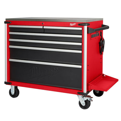 40 in. W x 22.1 in. D 6-Drawer Mobile Workbench with Stainless Steel Top - Super Arbor