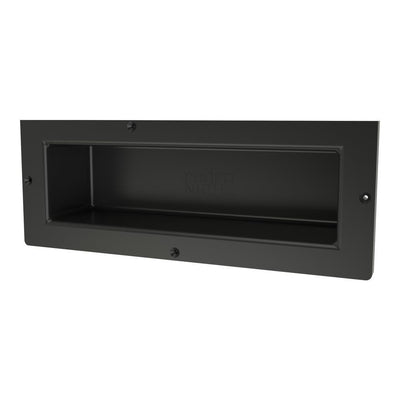 Redi Ledge 4 in. L x 6 in. H x 16 in. W Recessed Shaving Bathroom Shelf in Black - Super Arbor