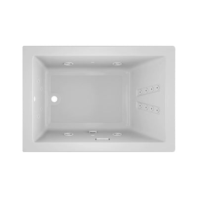 SOLNA 60 in. x 42 in. Acrylic Rectangular Drop-in Reversible Whirlpool Bathtub in White - Super Arbor