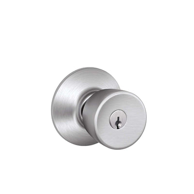 Schlage Bell Satin Chrome Entry Lockset ANSI Grade 2 1-3/4 in.