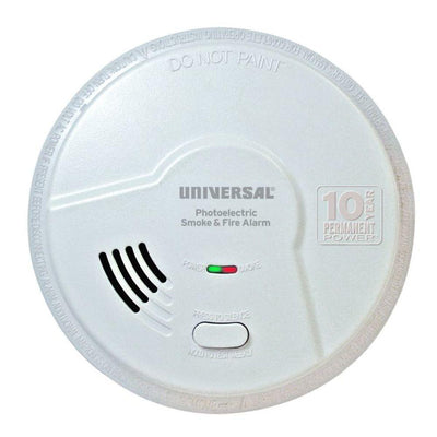 10 Year Sealed, Battery Operated, Photoelectric Smoke and Fire Detector, Microprocessor Intelligence - Super Arbor
