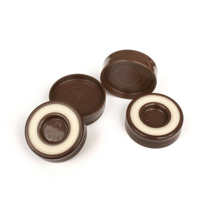 1-3/4 in. Chocolate Brown Furniture Caster Cups/Floor Protector Coasters Round for Furniture Legs (Set of 4 Grippers) - Super Arbor