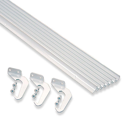 4 in. x 5 ft. White Aluminum RH-Plus with Brackets and Screws - Super Arbor