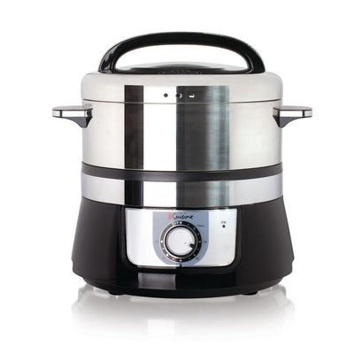 Electric 3.4 Qt. Stainless Steel Food Steamer and Rice Cooker - Super Arbor