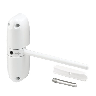 Safety Spring Door Closer, 4-1/4 in., Diecast Construction, White, Non-Handed - Super Arbor