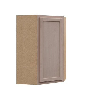 Hampton Assembled 24x36x12 in. Wall Diagonal Cabinet in Unfinished Beech - Super Arbor