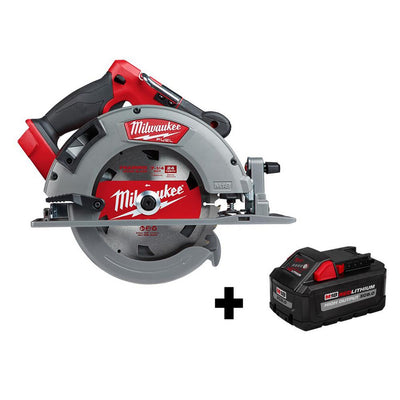 M18 FUEL 18-Volt Lithium-Ion Cordless 7-1/4 in. Circular Saw W/ HIGH OUTPUT XC 8.0Ah Battery - Super Arbor